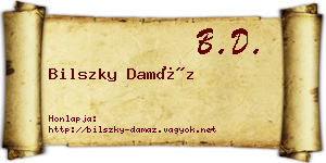 Bilszky Damáz névjegykártya
